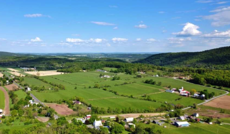 land overview with drone photography